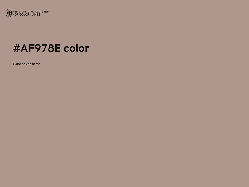 #AF978E color image