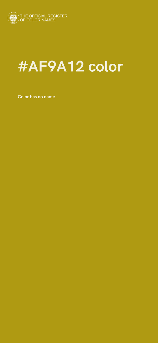 #AF9A12 color image