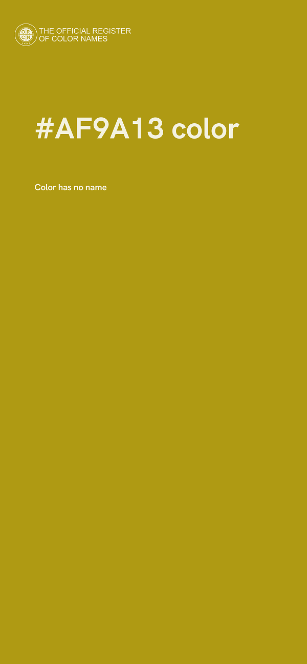 #AF9A13 color image