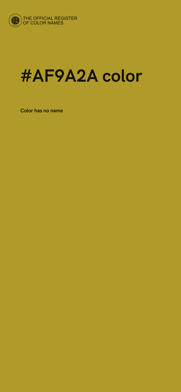 #AF9A2A color image
