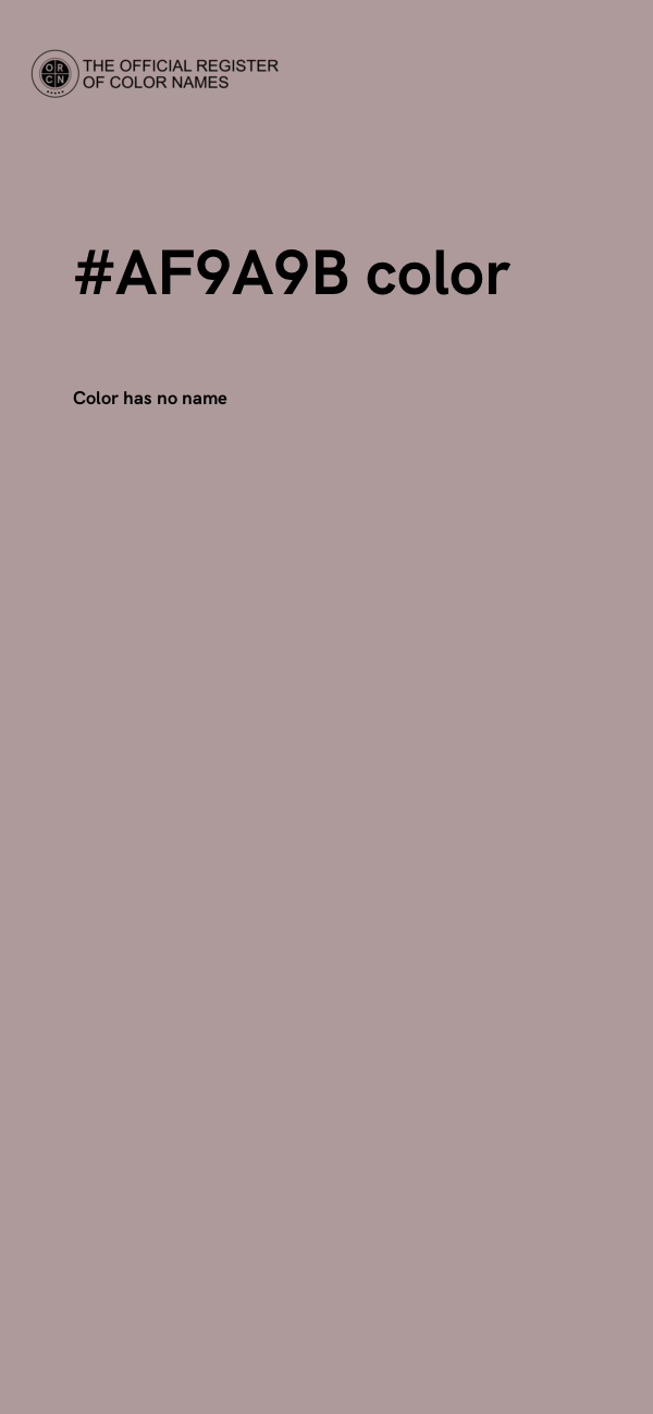 #AF9A9B color image
