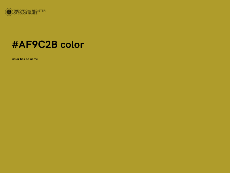 #AF9C2B color image