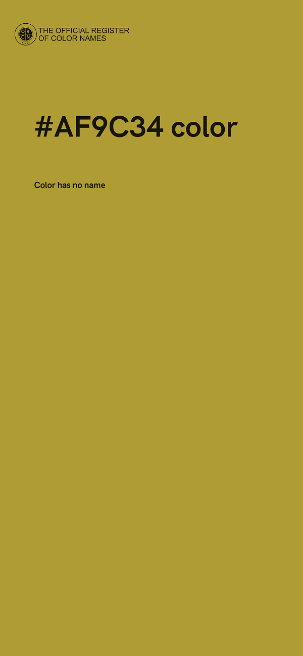#AF9C34 color image