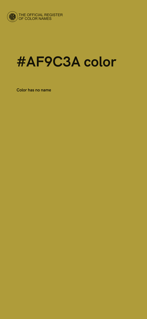 #AF9C3A color image