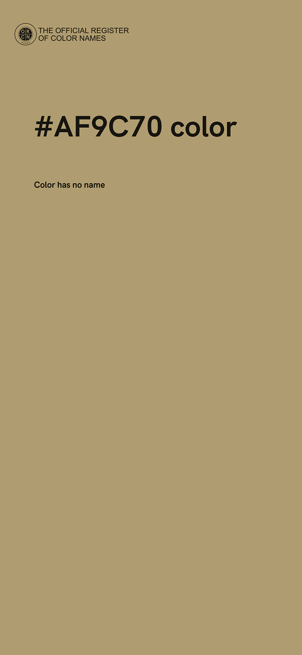 #AF9C70 color image