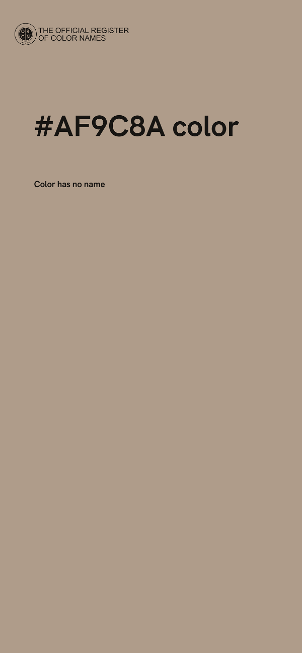 #AF9C8A color image