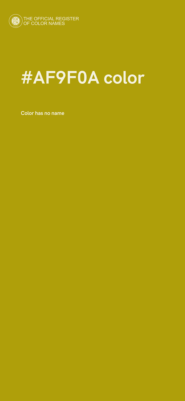 #AF9F0A color image