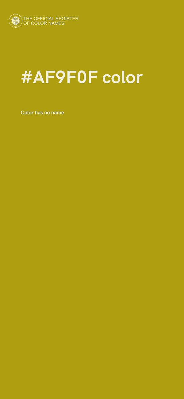 #AF9F0F color image