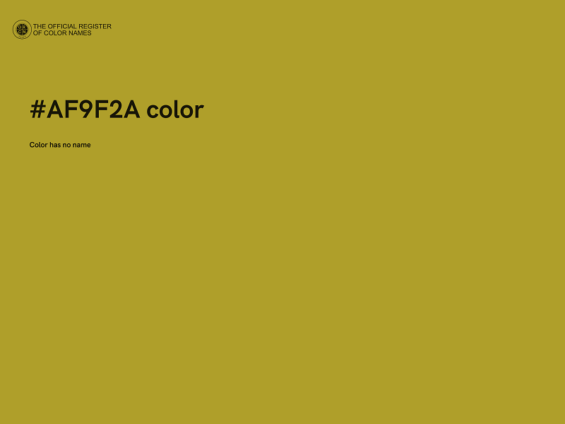 #AF9F2A color image