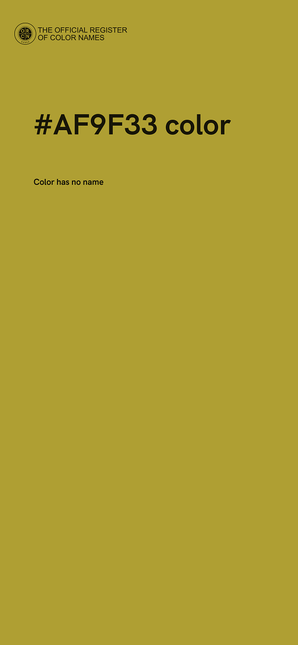 #AF9F33 color image