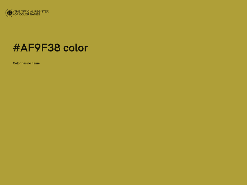 #AF9F38 color image