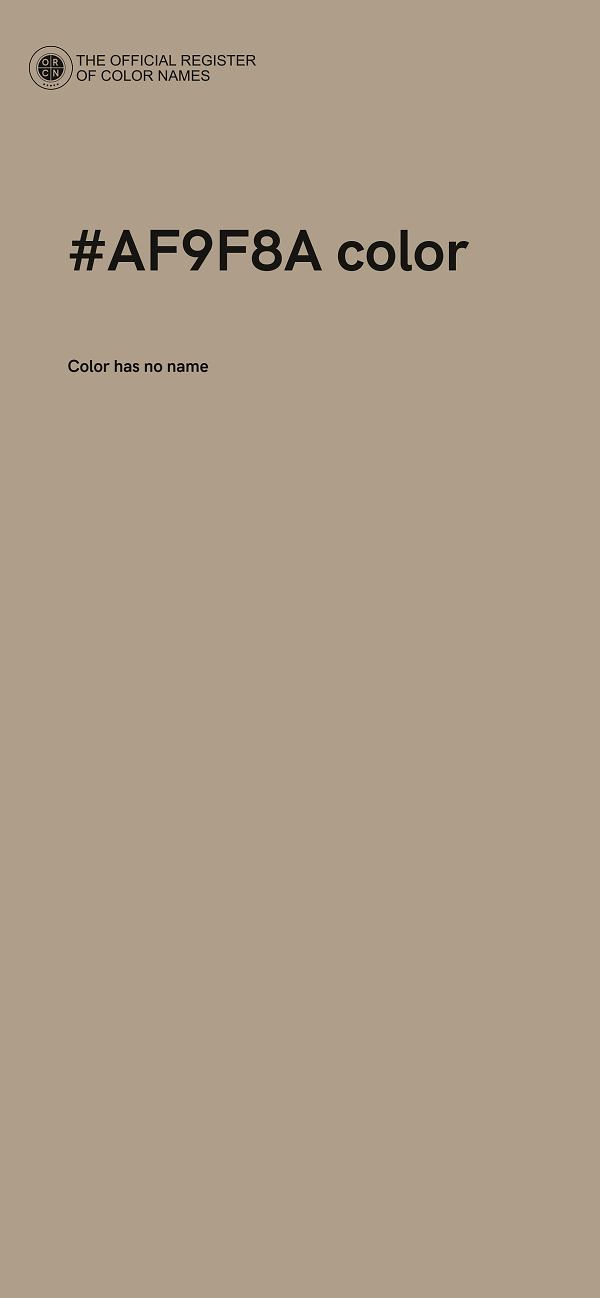 #AF9F8A color image