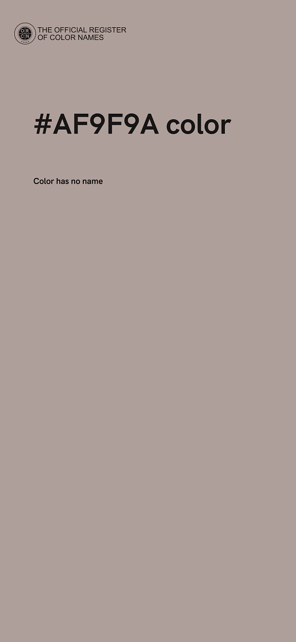 #AF9F9A color image
