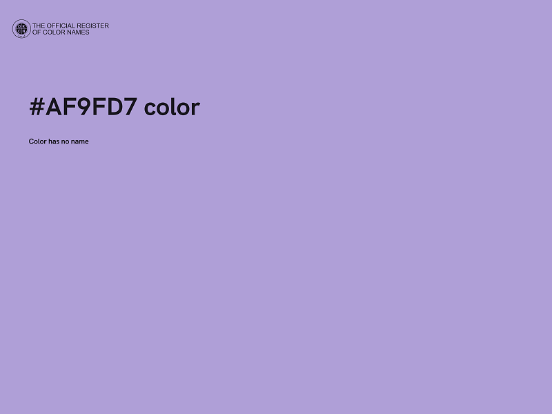#AF9FD7 color image
