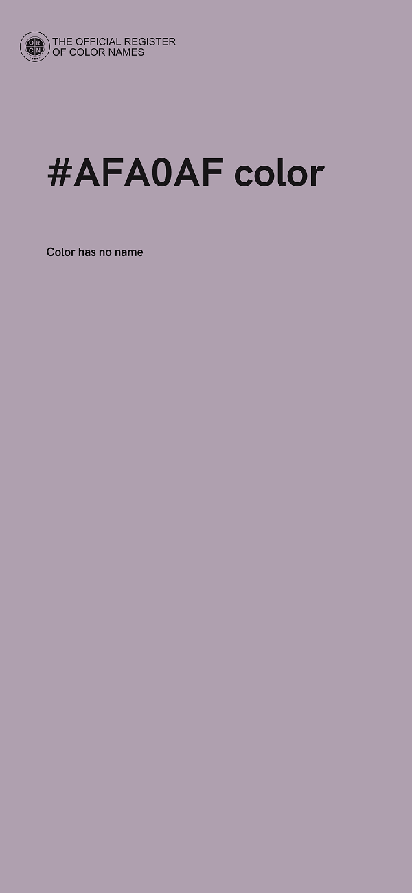 #AFA0AF color image