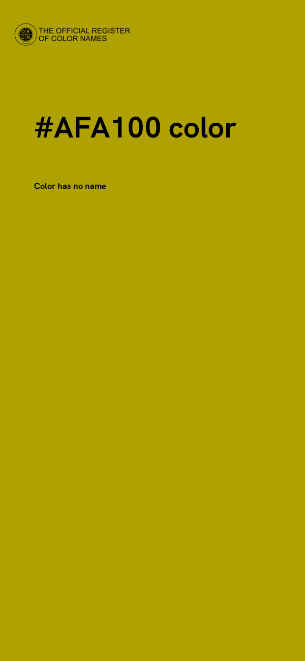 #AFA100 color image