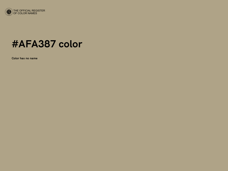 #AFA387 color image