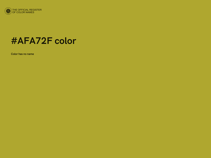 #AFA72F color image