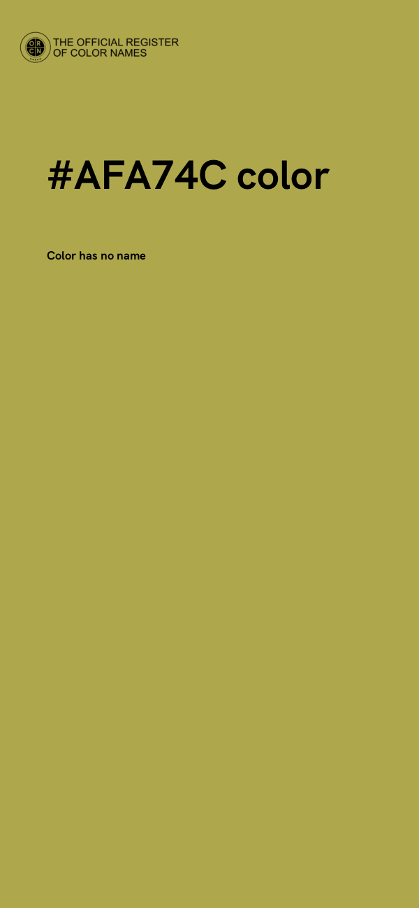 #AFA74C color image
