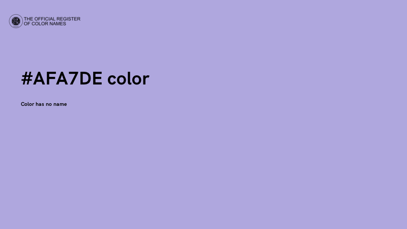 #AFA7DE color image