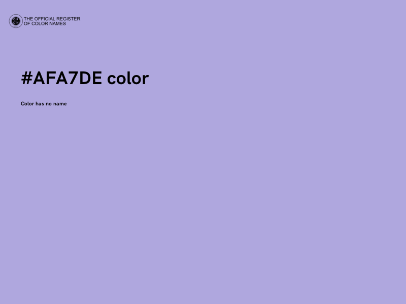 #AFA7DE color image