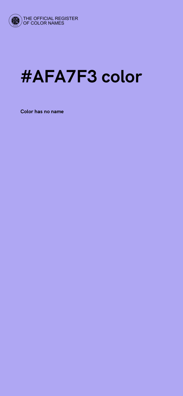 #AFA7F3 color image