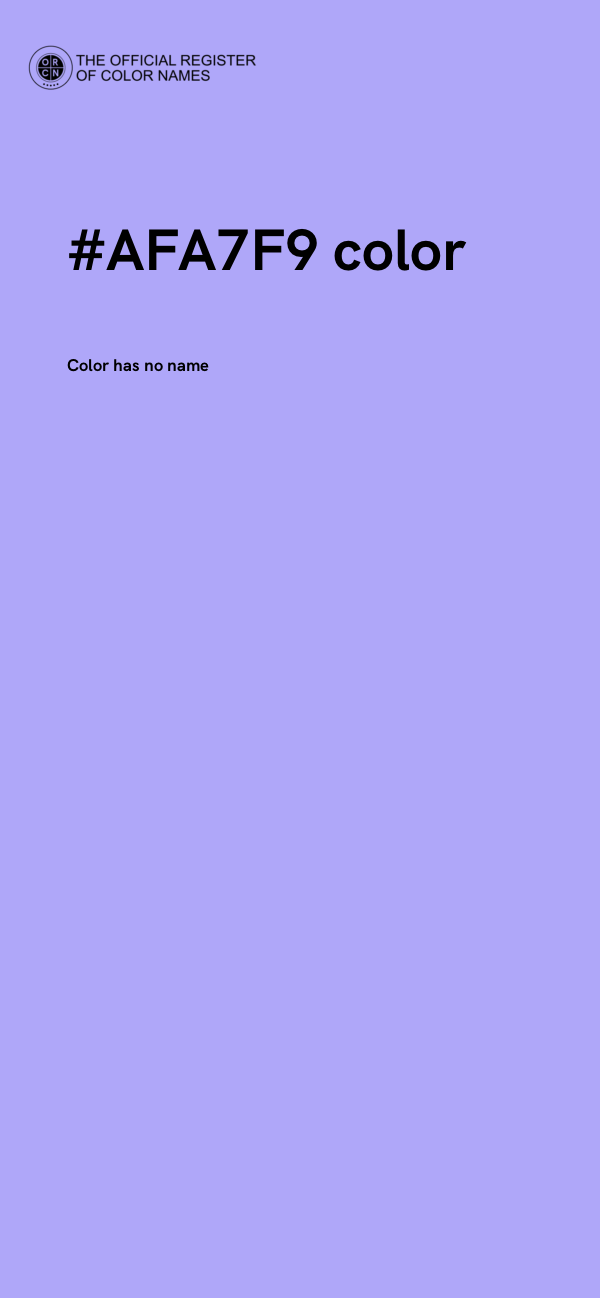 #AFA7F9 color image