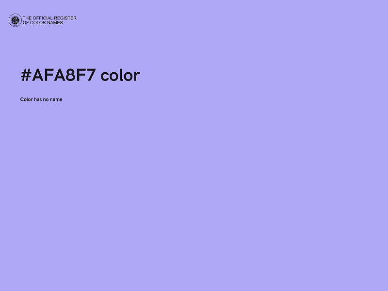 #AFA8F7 color image