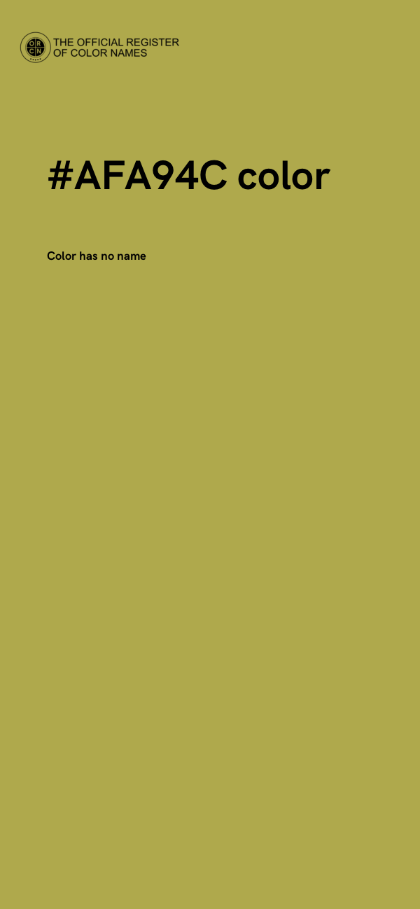 #AFA94C color image