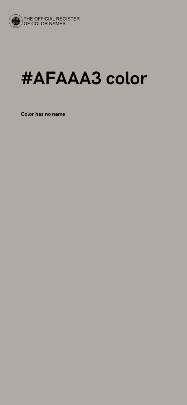 #AFAAA3 color image