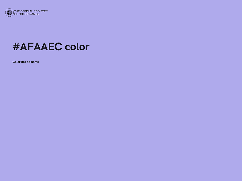 #AFAAEC color image