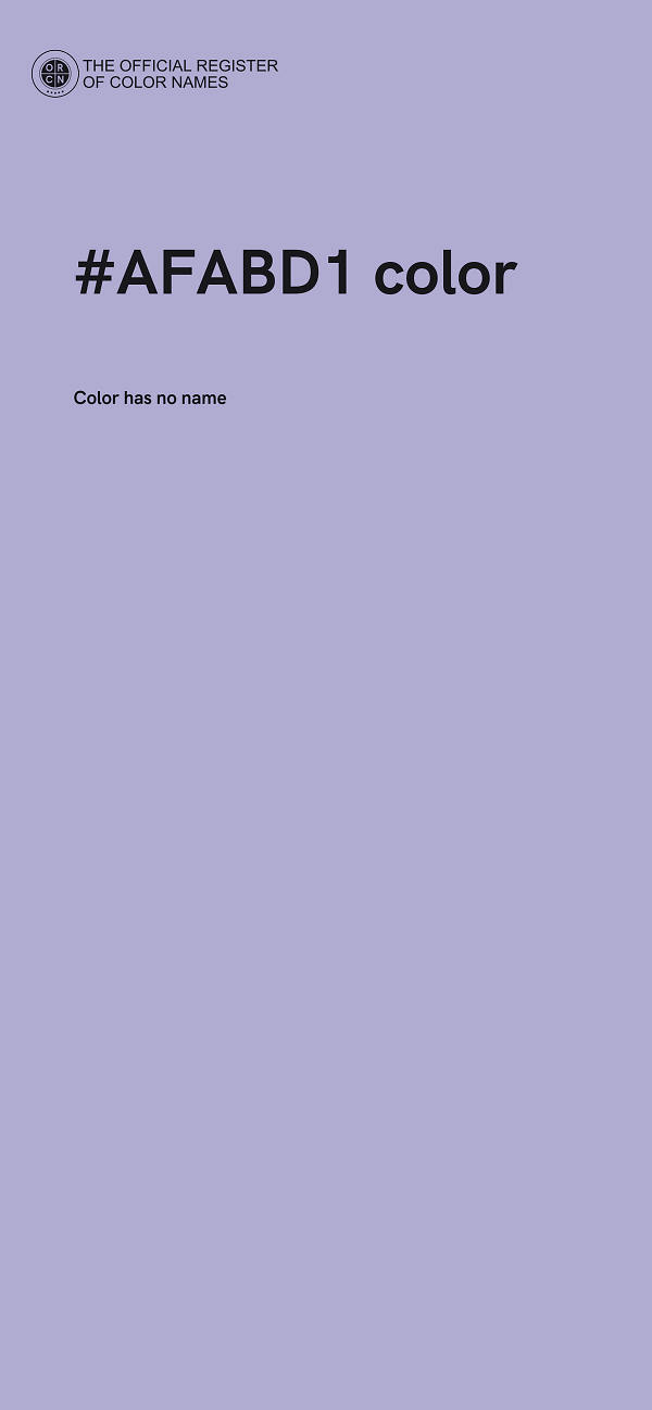 #AFABD1 color image