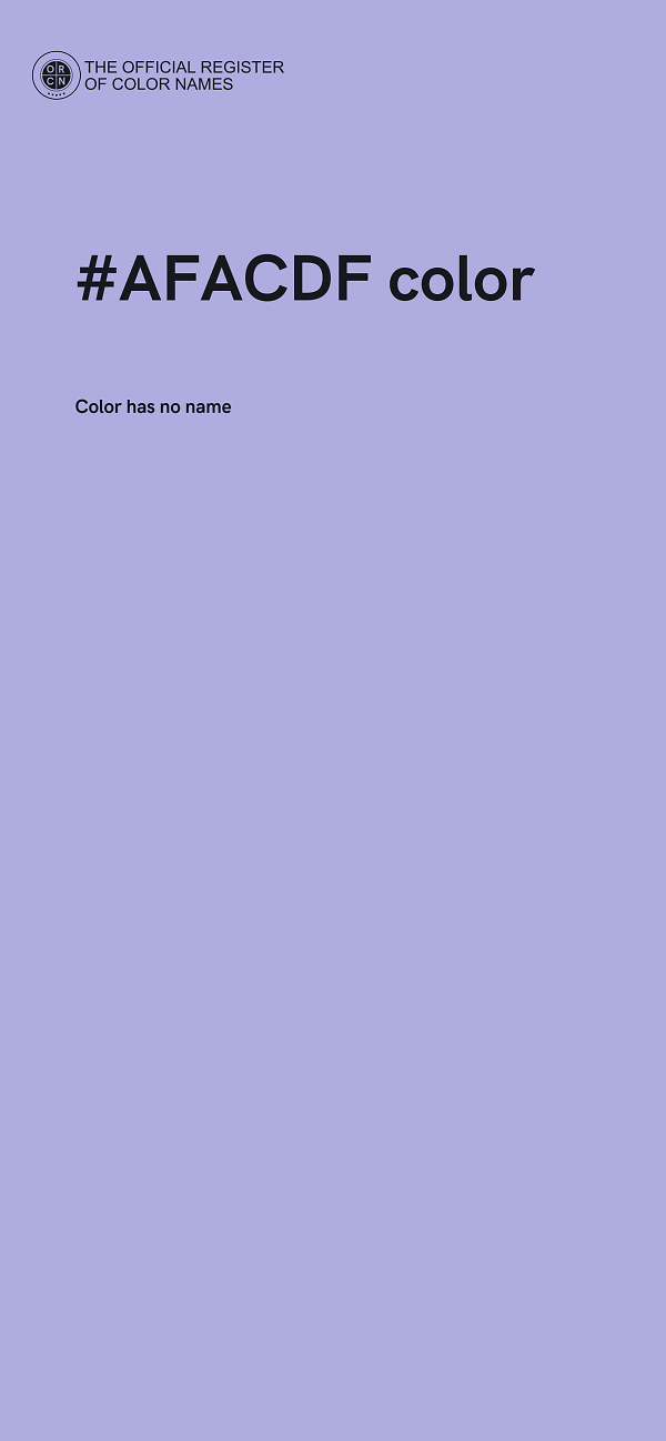 #AFACDF color image