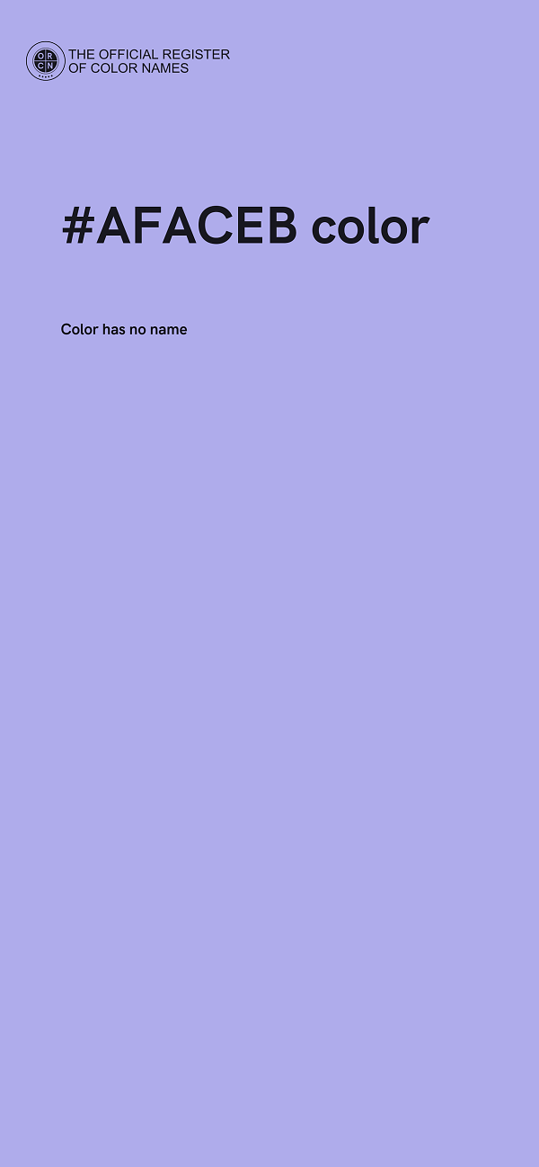 #AFACEB color image