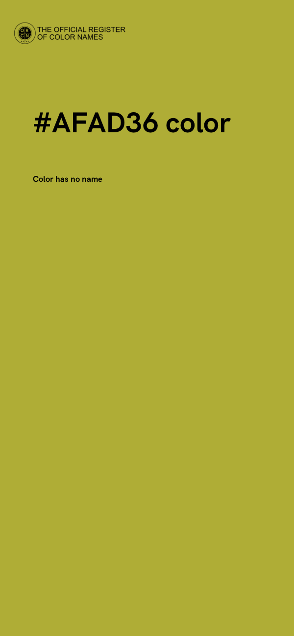 #AFAD36 color image