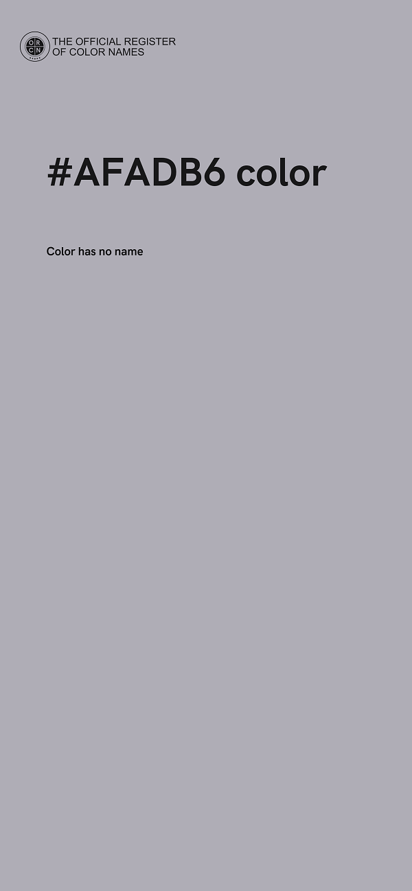 #AFADB6 color image
