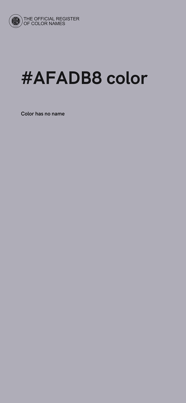 #AFADB8 color image