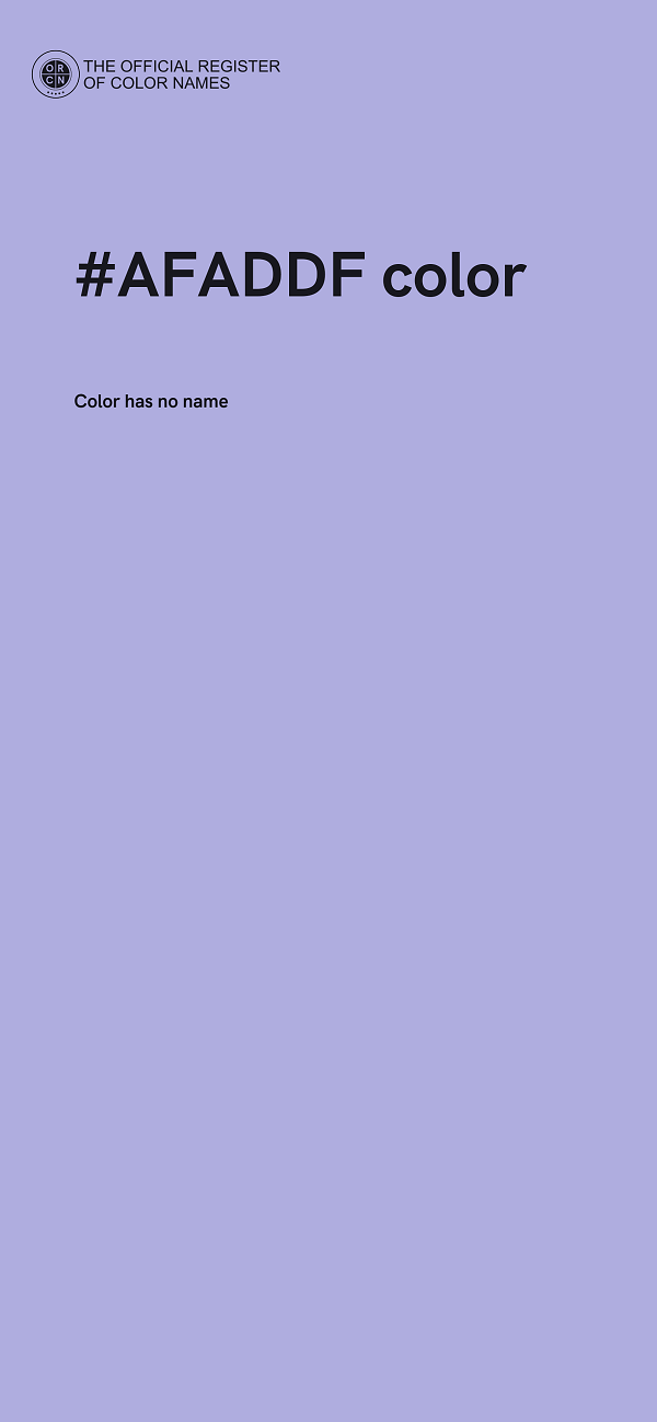 #AFADDF color image
