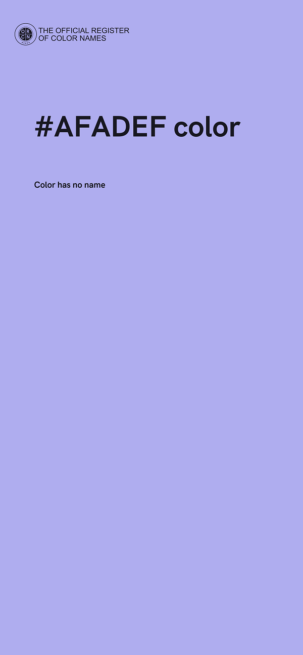 #AFADEF color image