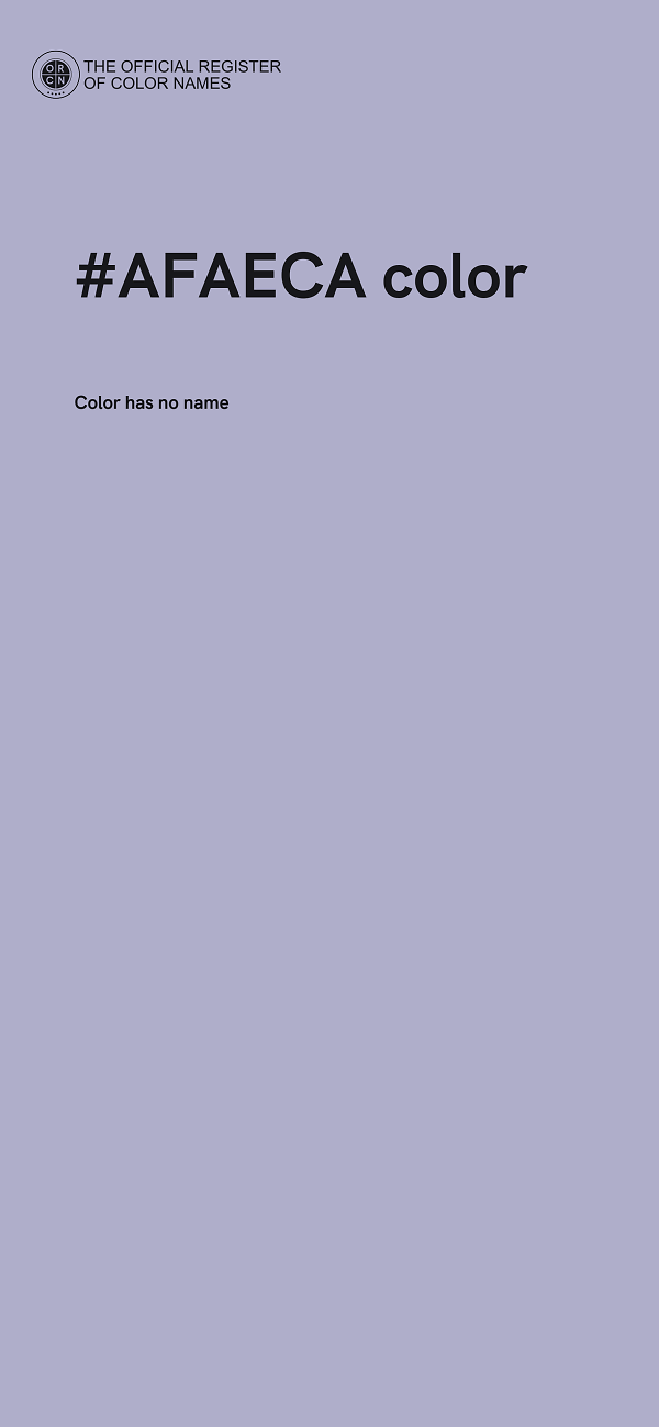 #AFAECA color image