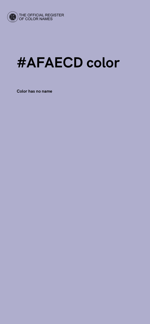 #AFAECD color image
