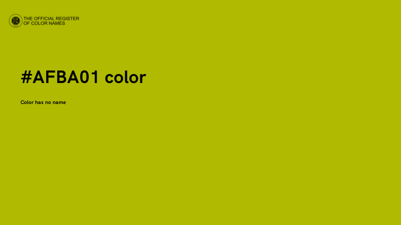 #AFBA01 color image