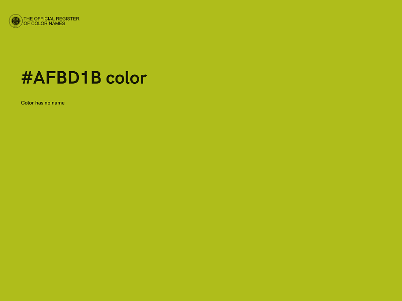 #AFBD1B color image