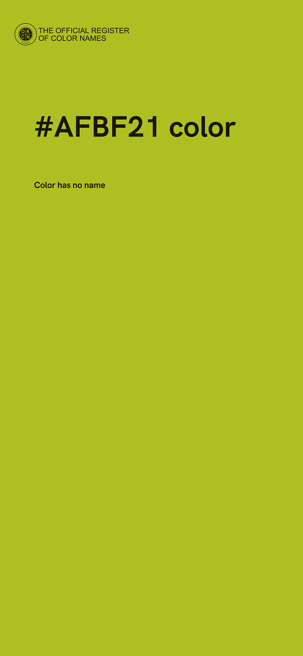 #AFBF21 color image