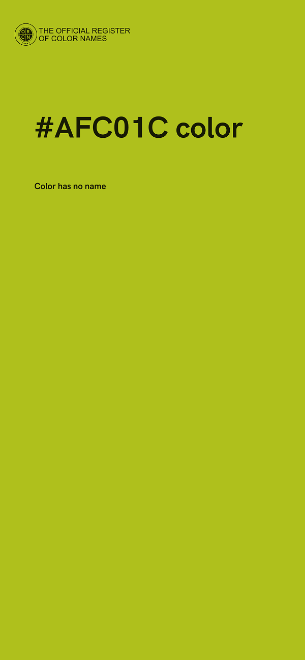 #AFC01C color image