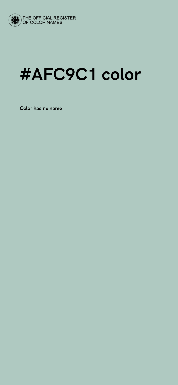 #AFC9C1 color image