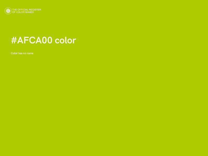 #AFCA00 color image