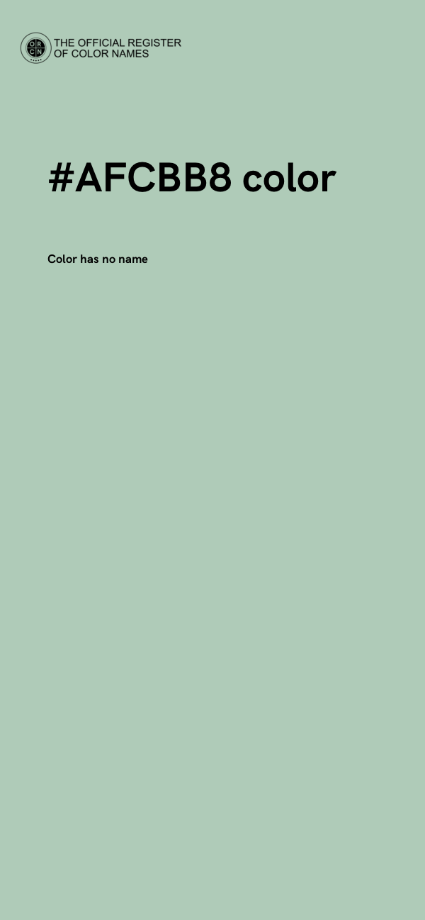 #AFCBB8 color image