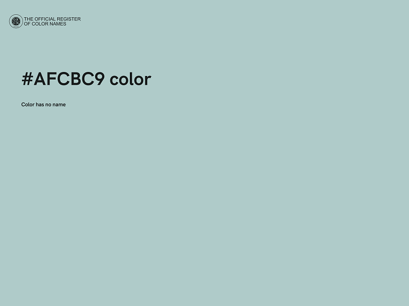 #AFCBC9 color image