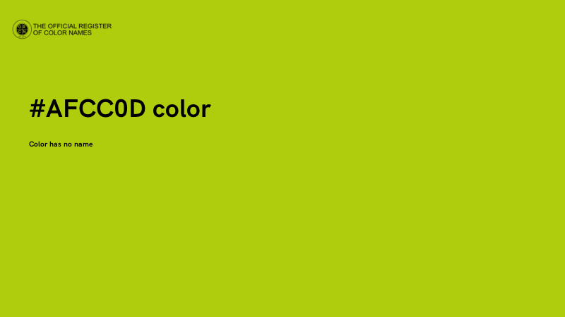 #AFCC0D color image
